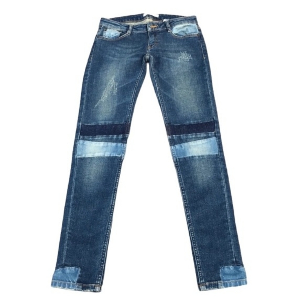 Maje Distressed Patchwork Skinny Jeans Sz.Small